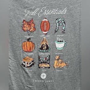 Lauren James Gray Fall Essentials Tee